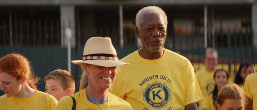 ジーサンズ はじめての強盗：作戦が上手く行きニヤケるモーガン・フリーマン